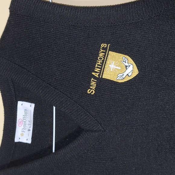 St. Anthony's V-Neck Sweater Vest with Embroidered Logo - Picture 2 of 7